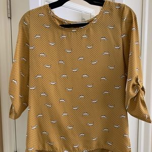 Sweet Rain polka dot dachshund blouse